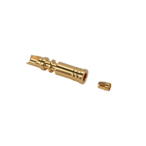 Built-in catch spring connector female pin